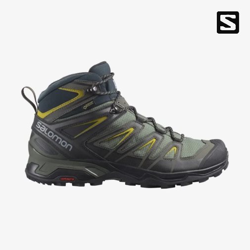 Olive Salomon X Ultra 3 Mid GTX Men's Hiking Boots | IE OK8276